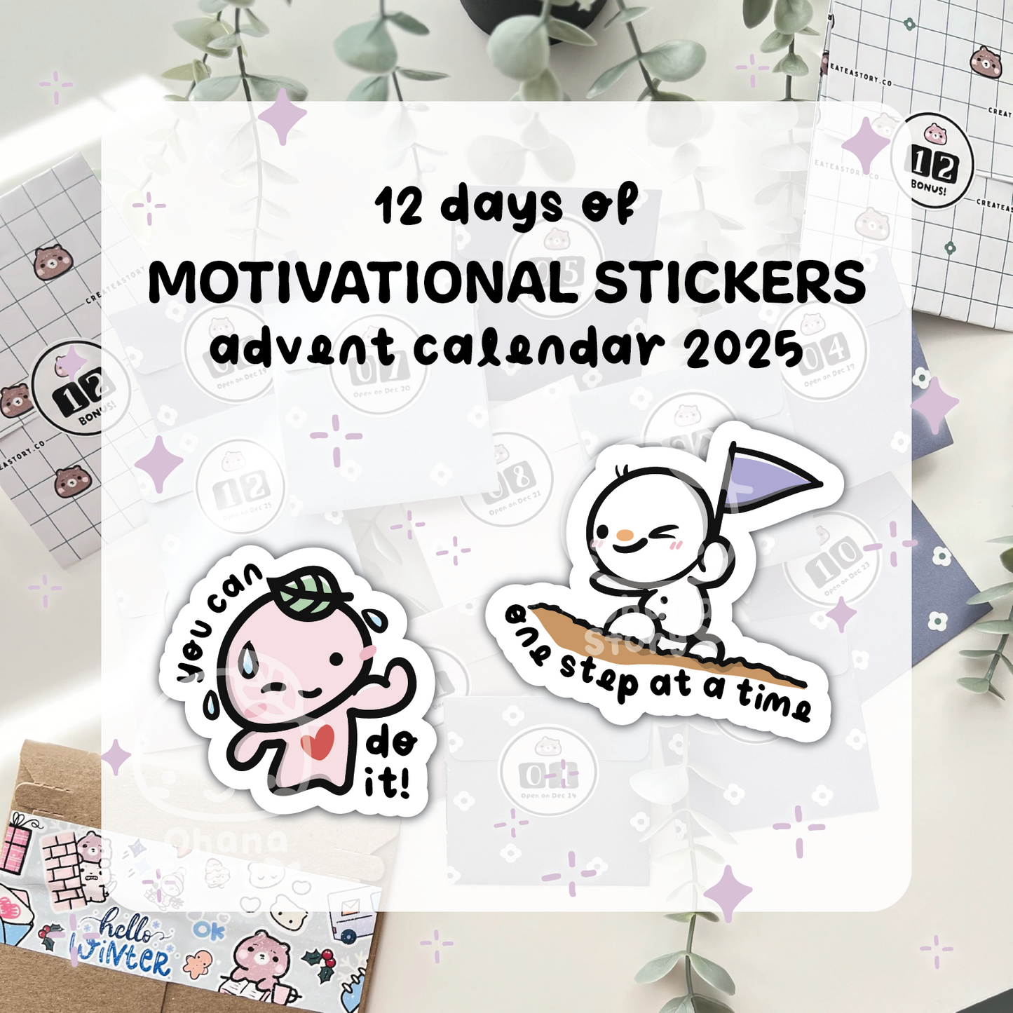 PREORDER – 12 Days of Motivational Stickers Advent Calendar 2025
