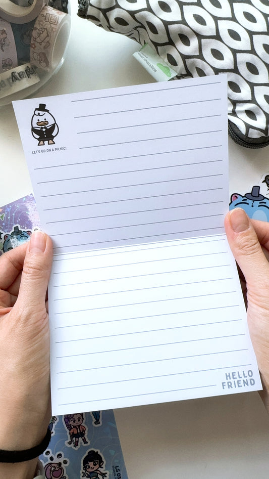 "Hello Friend" Greeting Card | Lined Design Inside | KDH