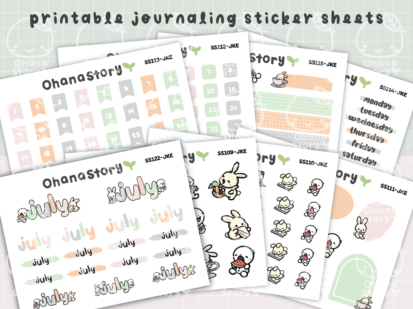 JKE | Bunny Picnic Journaling Kit