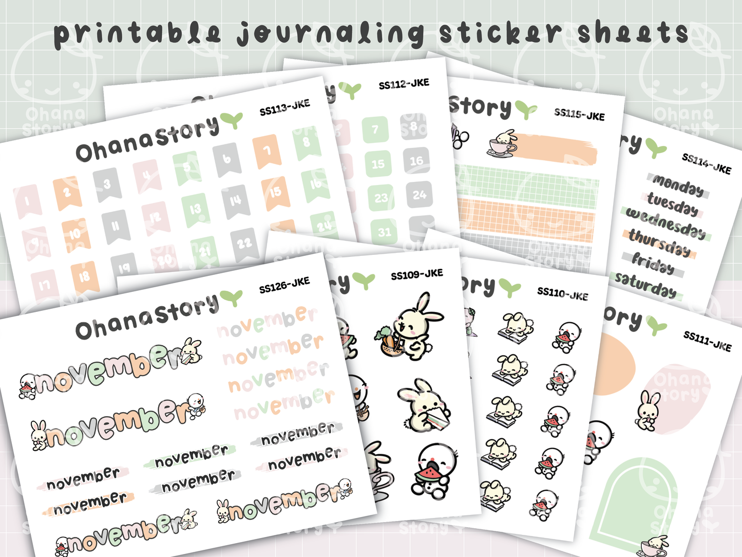 JKE | Bunny Picnic Journaling Kit