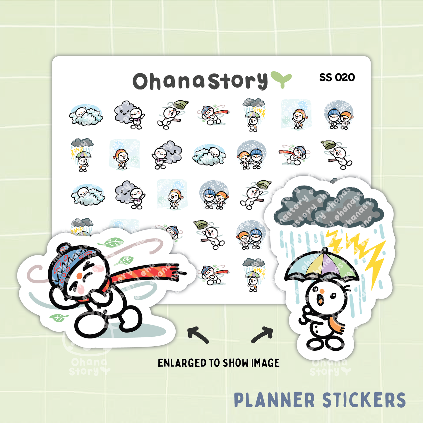 SS020 | Extreme Weather Icon Stickers Sheet
