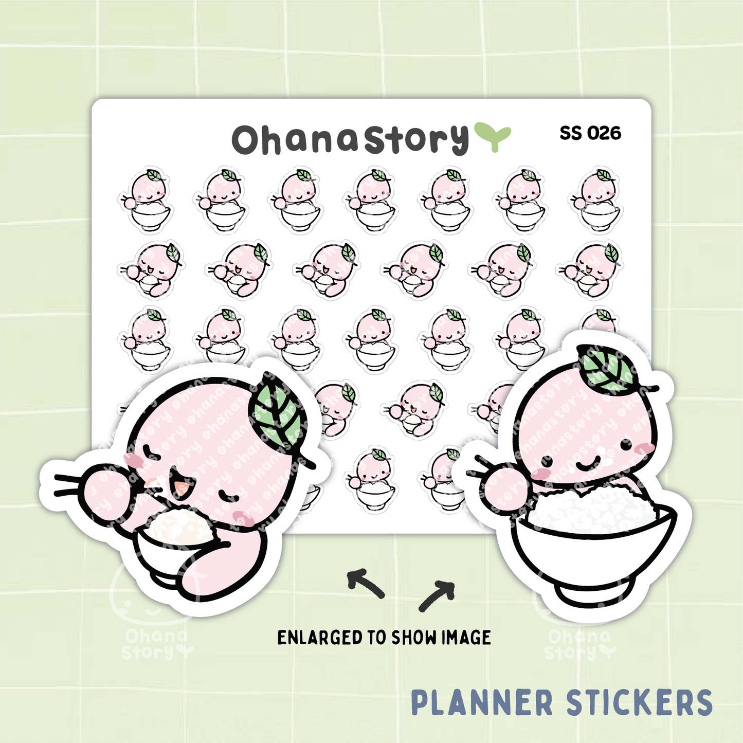 SS026 | Buji Rice Icon Stickers Sheet
