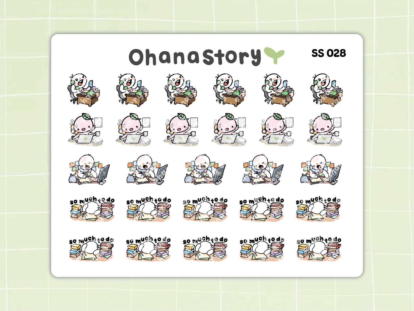 SS028 | Too Busy Icon Stickers Sheet