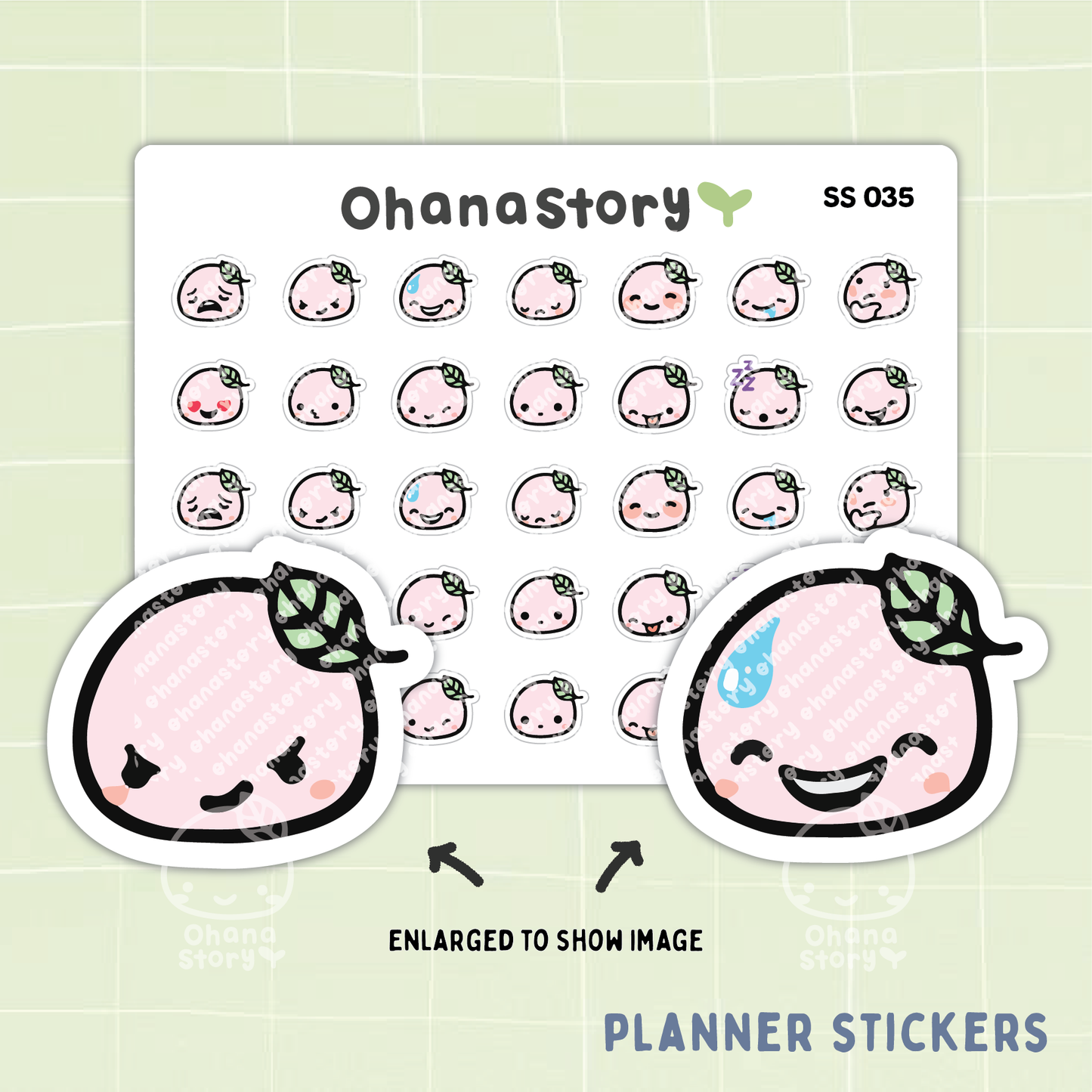 SS035 | Buji Emoji V2 Icon Stickers Sheet