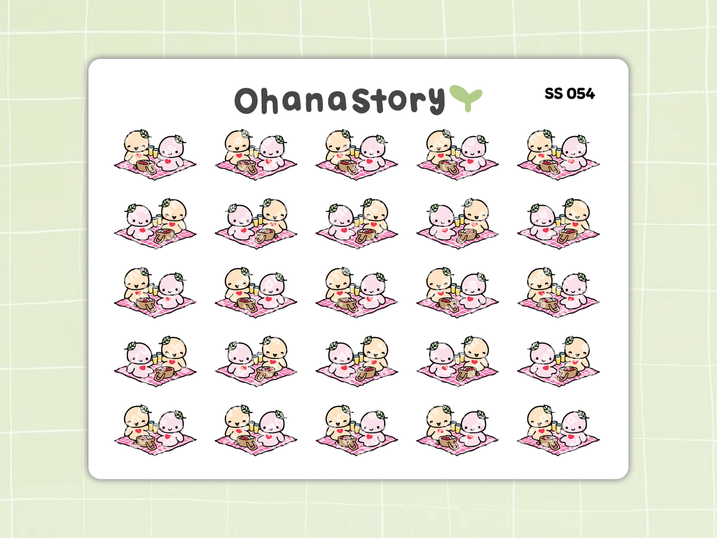 SS054 | Picnic Icon Stickers Sheet
