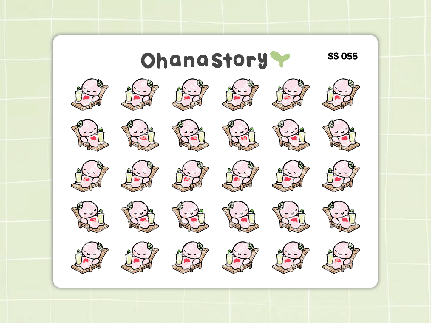 SS055 | Relax with Lemonade Icon Stickers Sheet