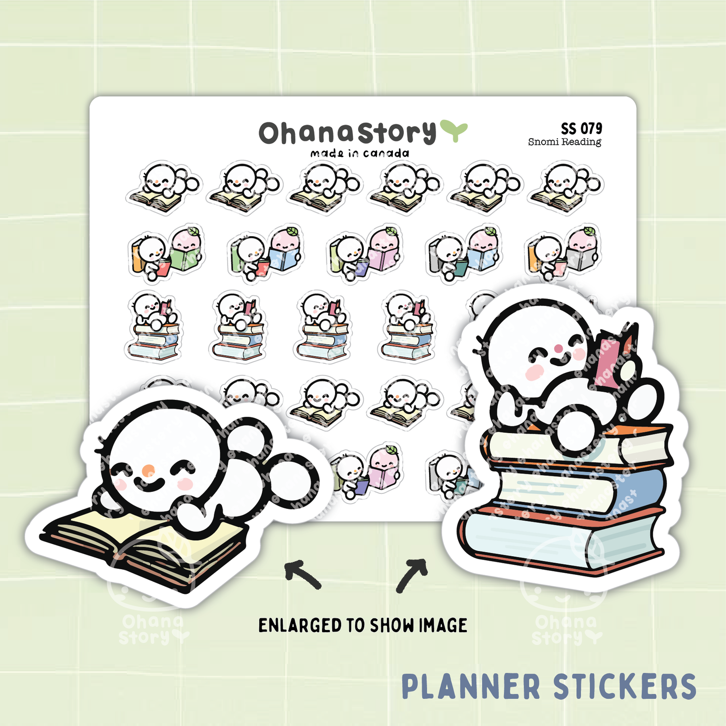 SS079 | Snomi Reading Icon Stickers Sheet