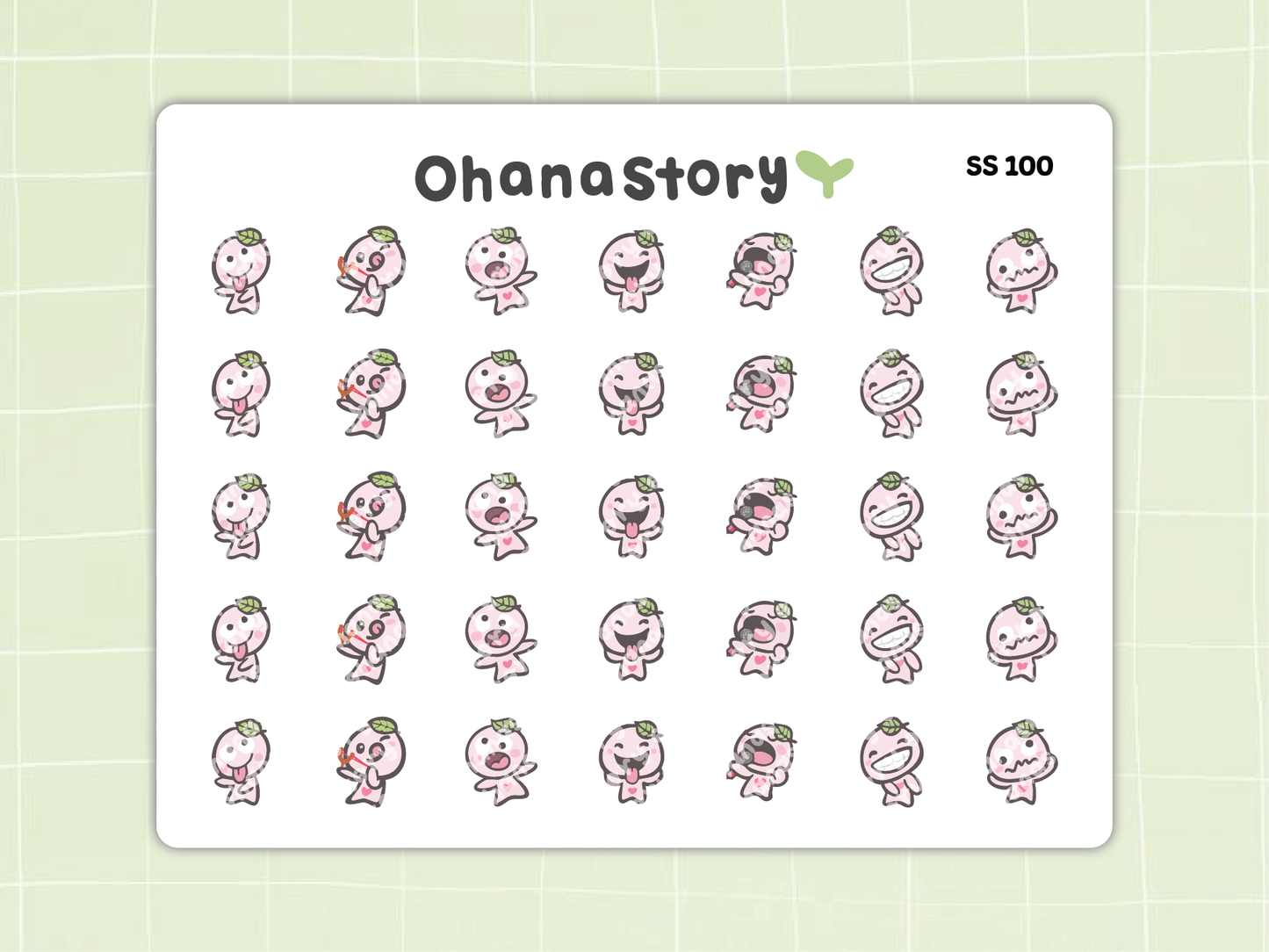 SS100 | Silly Buji V1 Icon Stickers Sheet
