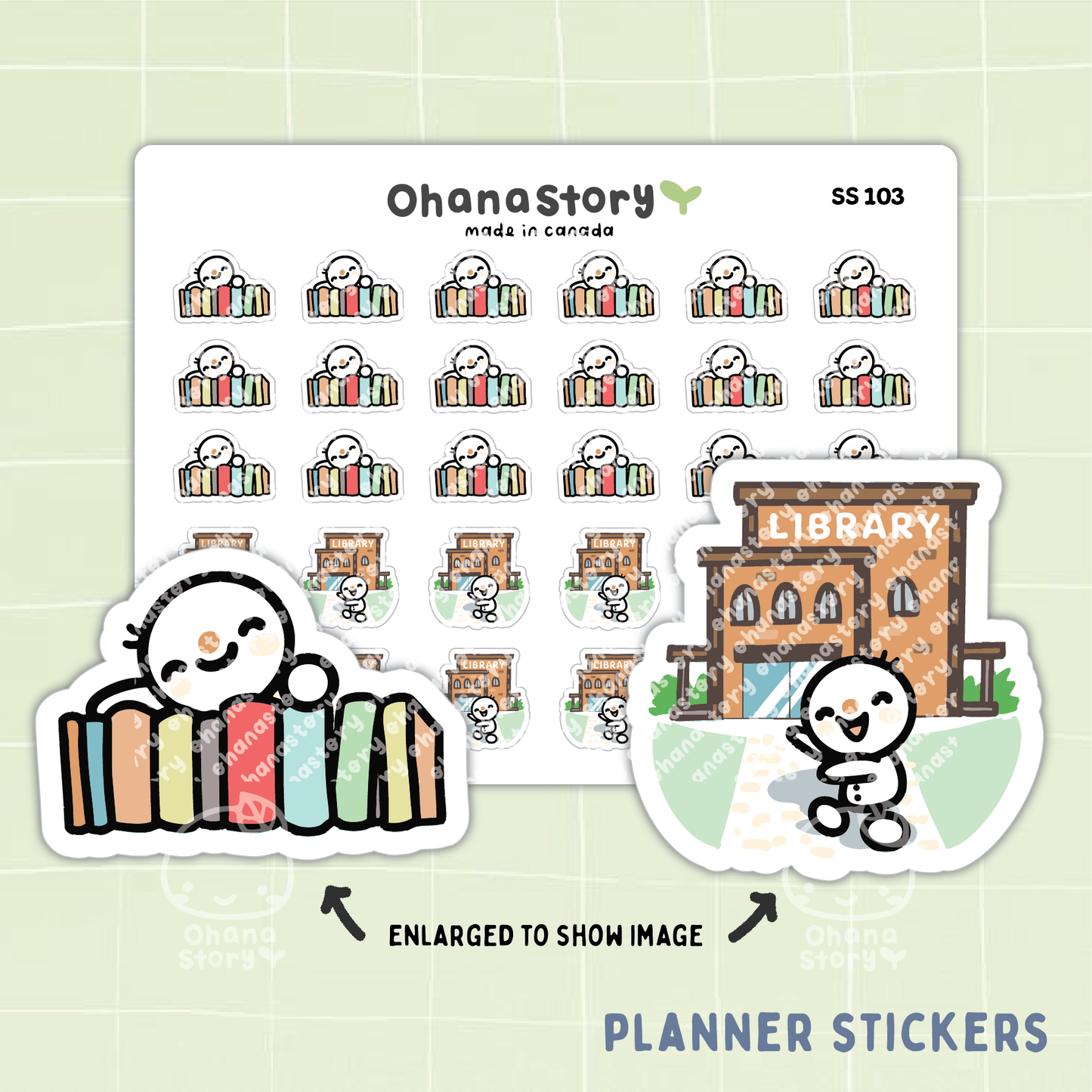 SS103 | Snomi Library Icon Stickers Sheet