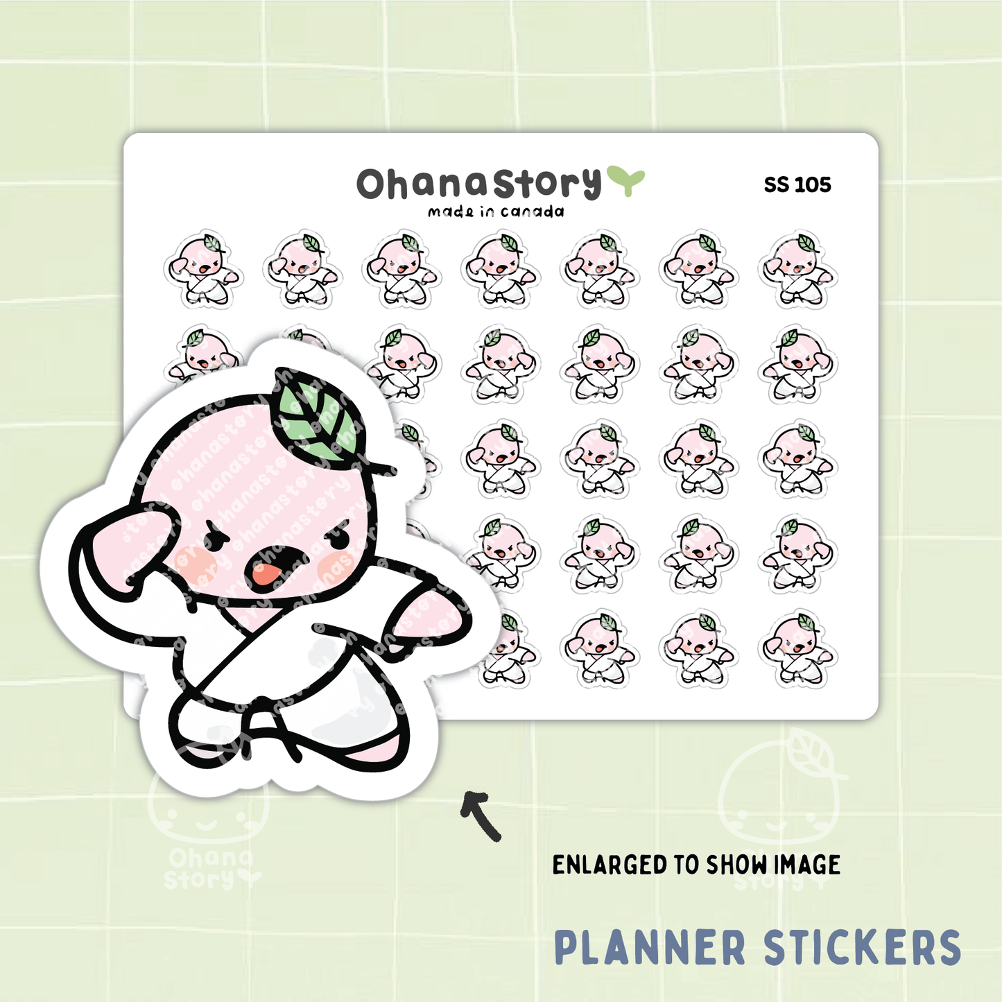 SS105 | Buji Martial Arts Icon Stickers Sheet