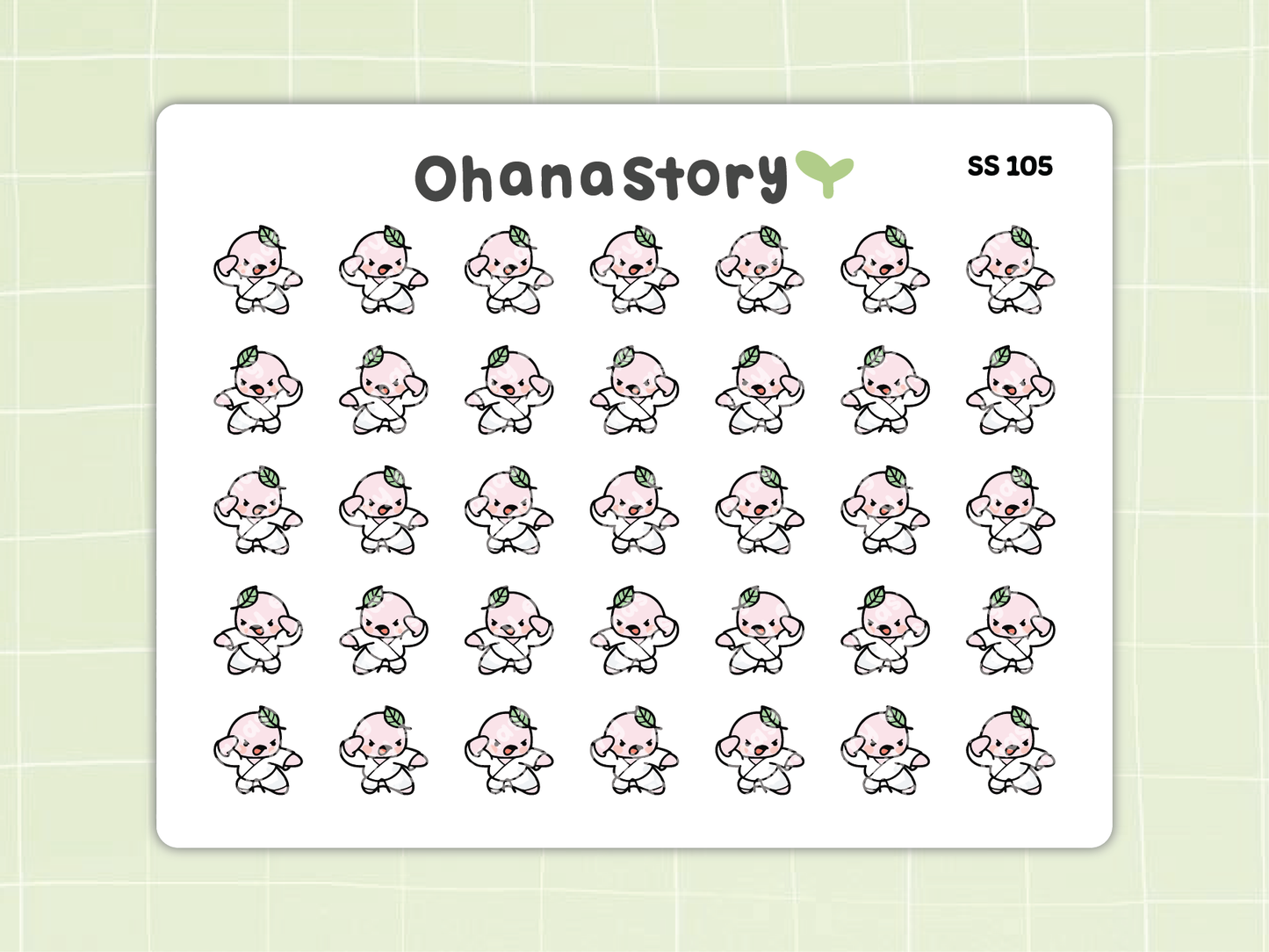 SS105 | Buji Martial Arts Icon Stickers Sheet