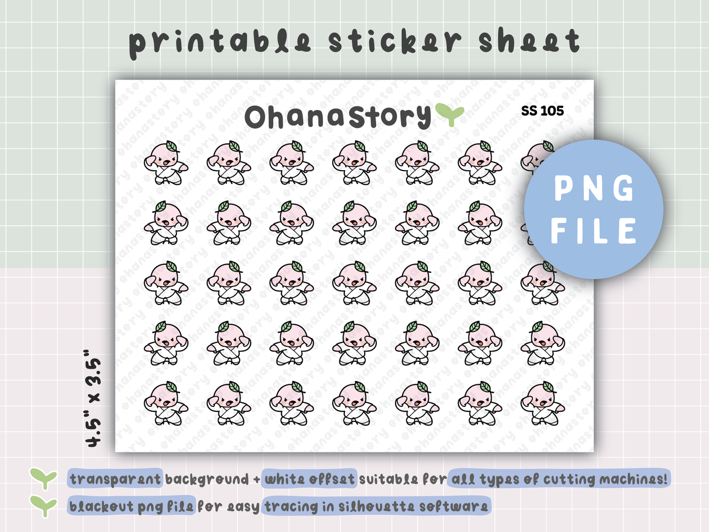 SS105 | Martial Arts with Buji Printable Icon Stickers