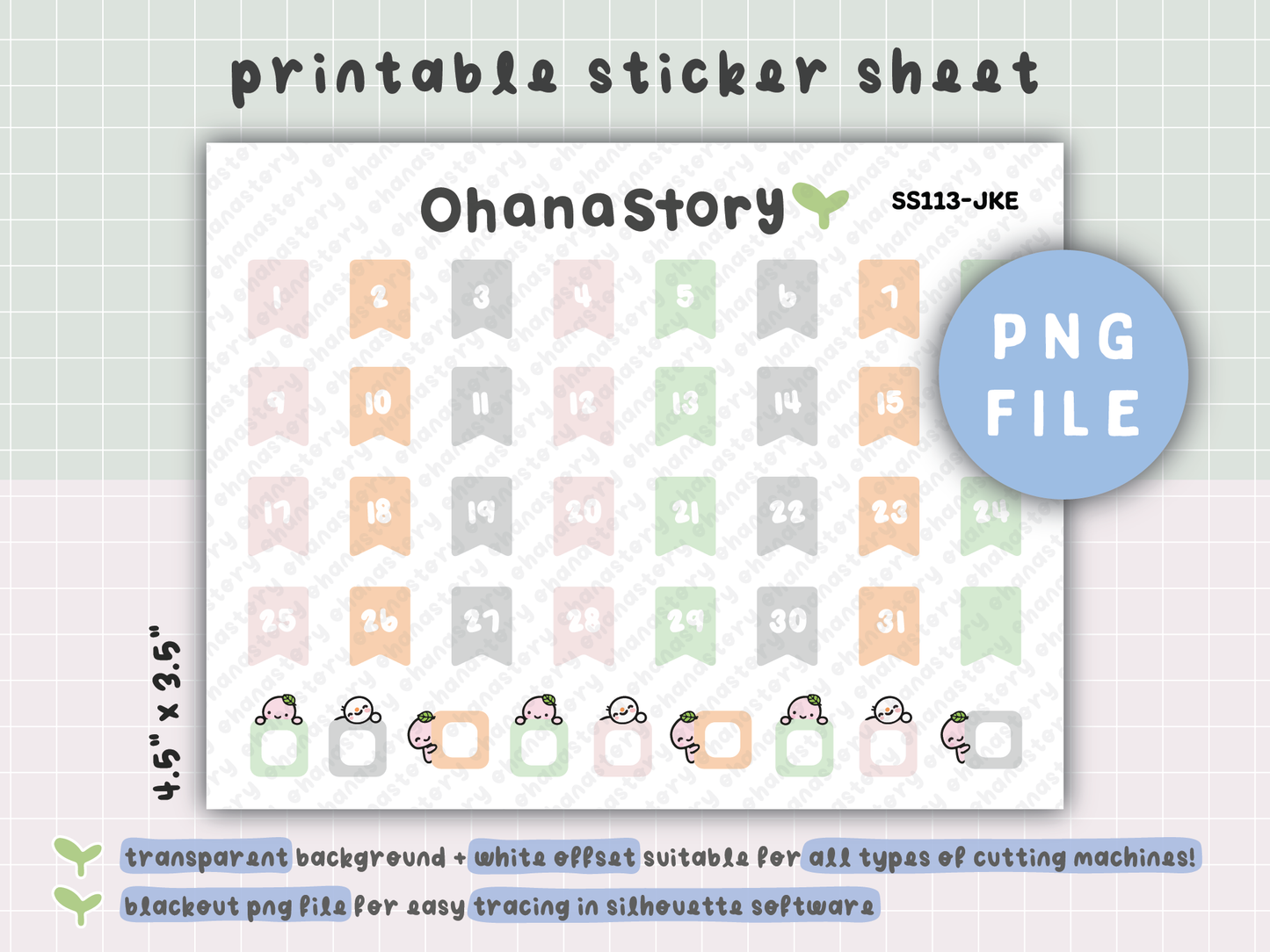 JKE | Bunny Picnic Single Sheet Stickers