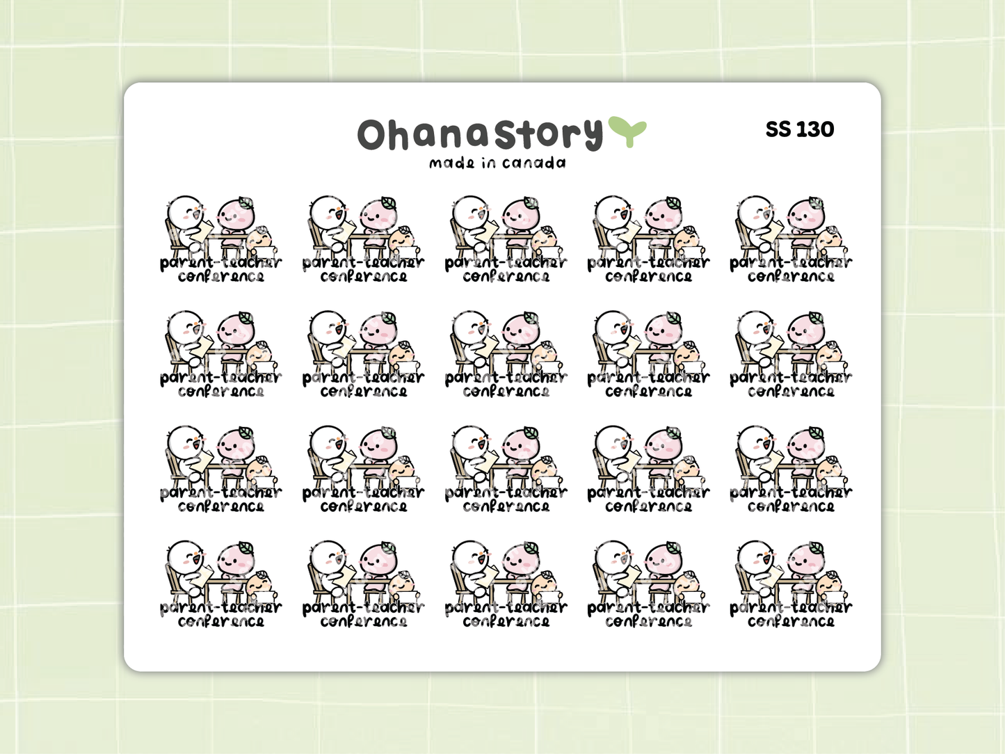 SS130 | Parent Teacher Conference Icon Stickers Sheet