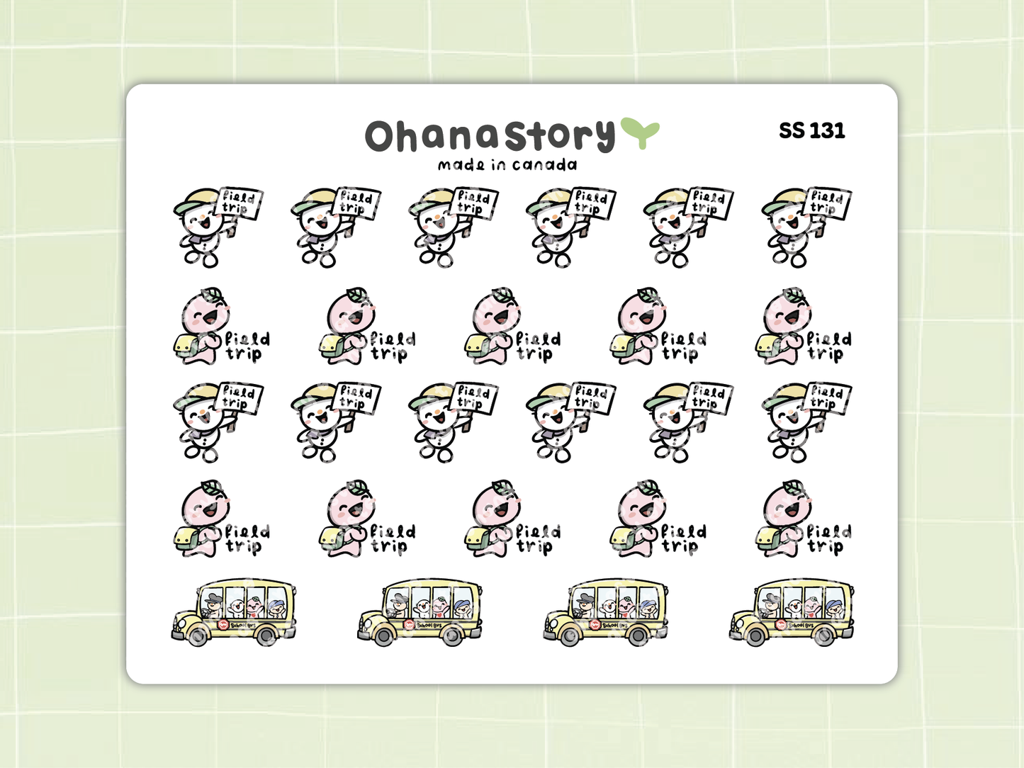 SS131 | Field Trip Icon Stickers Sheet