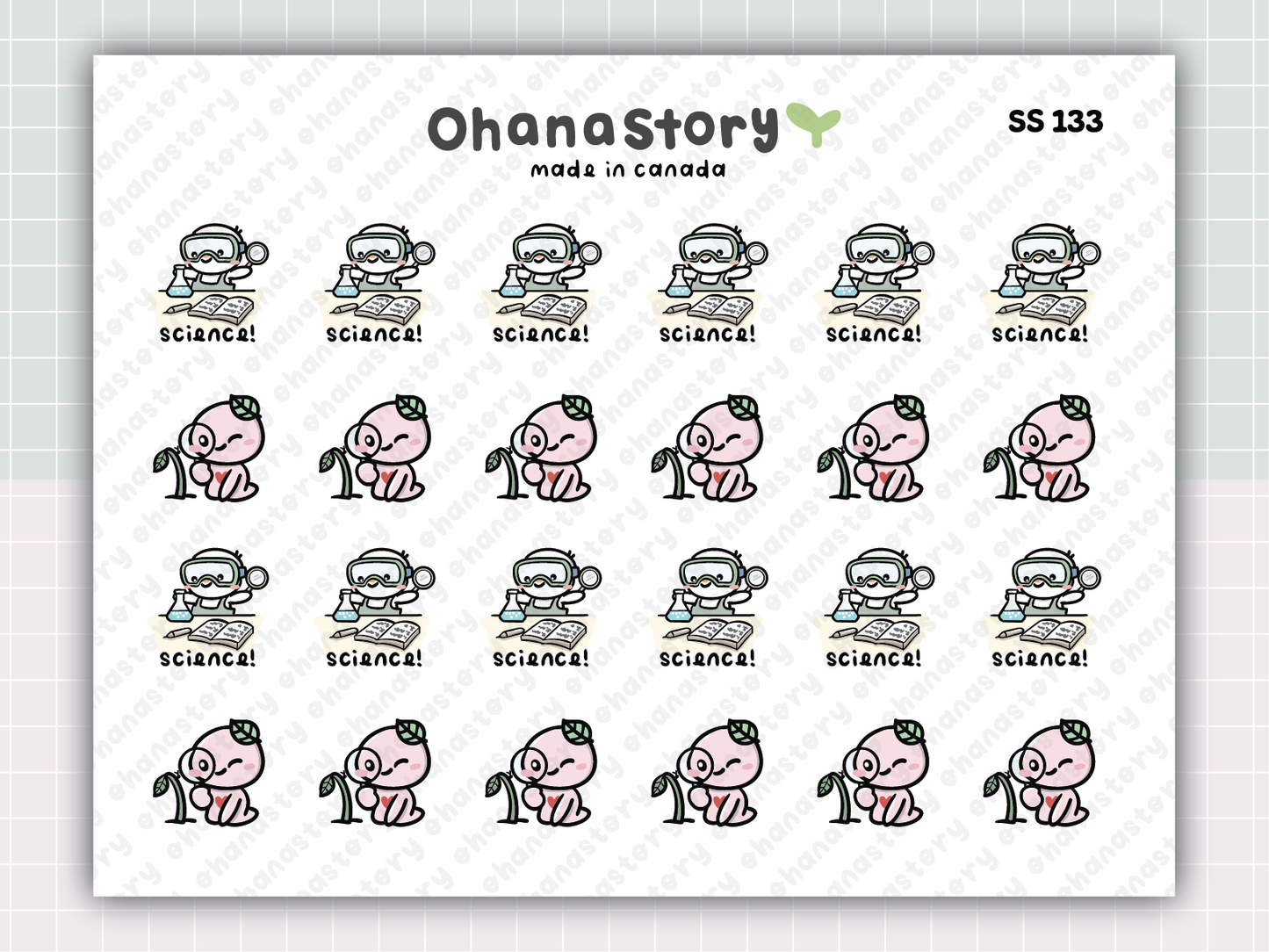 SS133 | Science Class Printable Icon Stickers