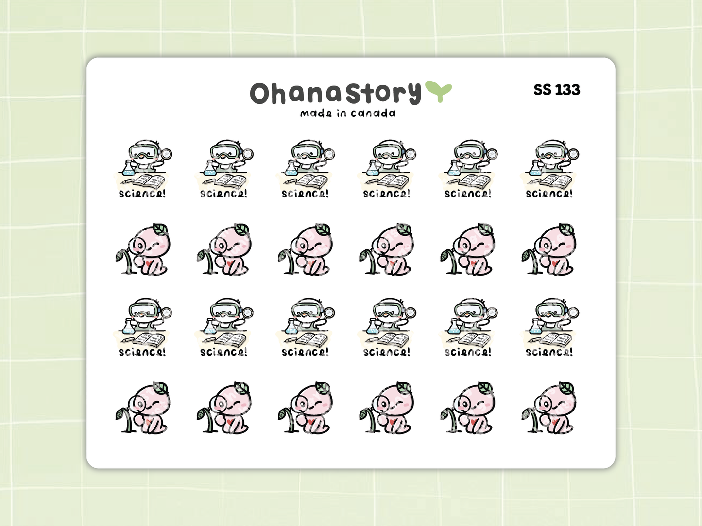 SS133 | Science Class Icon Stickers Sheet