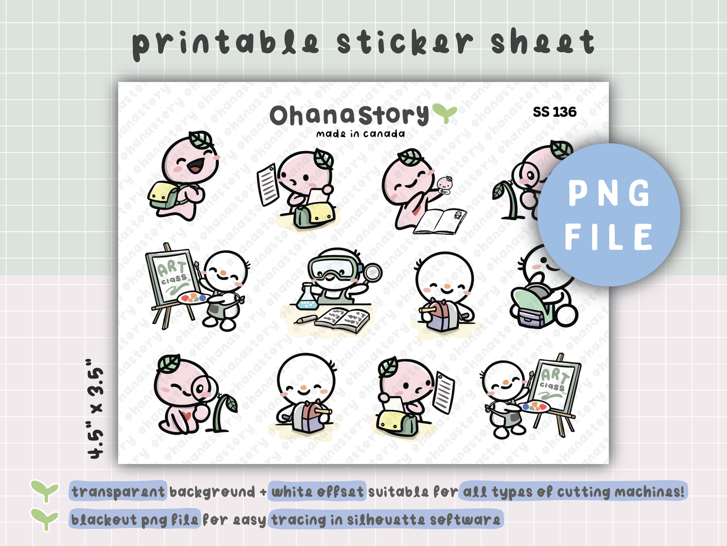SS136 | Back to School Printable Deco Stickers