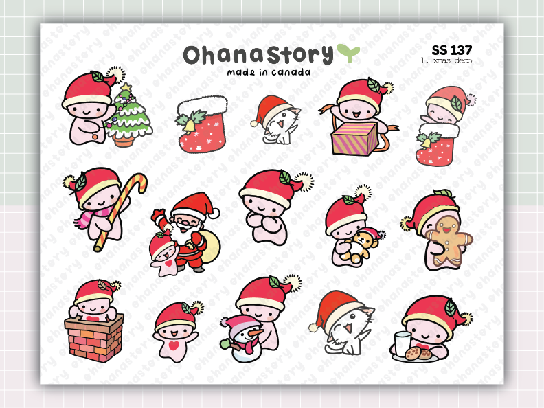Printable Christmas Assortment Bundle – Stickers, Cards, Tags & Memo Pad