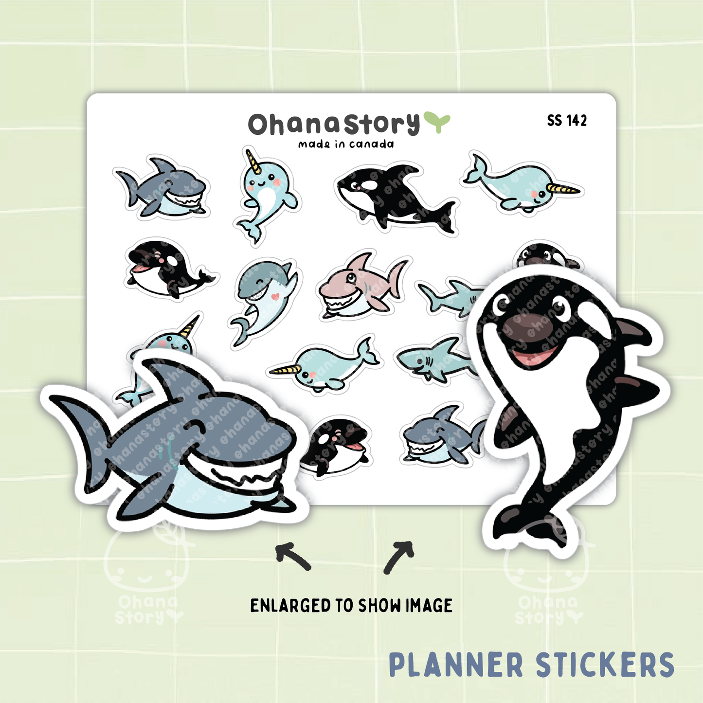 SS142 | Under the Sea V1 Icon Stickers Sheet