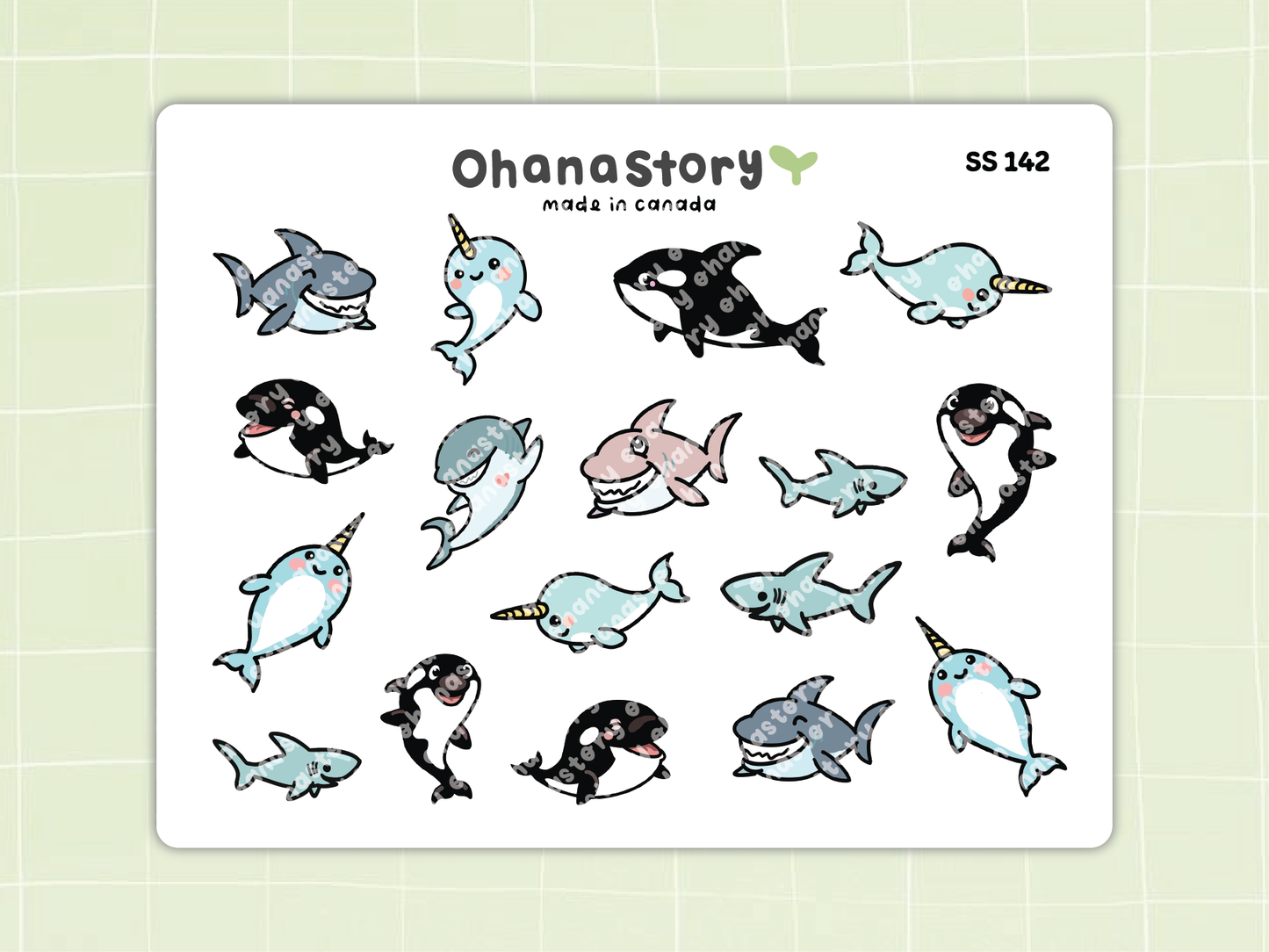 SS142 | Under the Sea V1 Icon Stickers Sheet