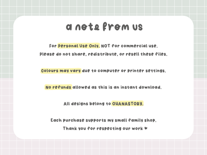 SS015 | Snomi Tired Printable Icon Stickers