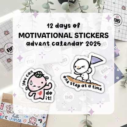 PREORDER – 12 Days of Motivational Stickers Advent Calendar 2025