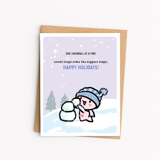 "small steps make the biggest magic" Holiday Greeting Card | Blank Inside