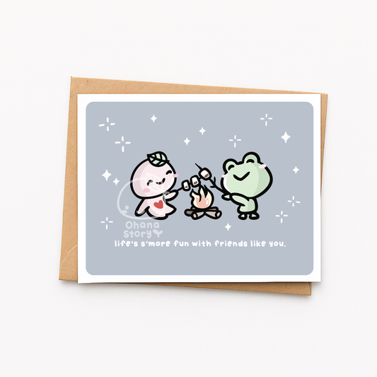 "Life S'more Fun with Friends Like You" Greeting Card | Blank Inside