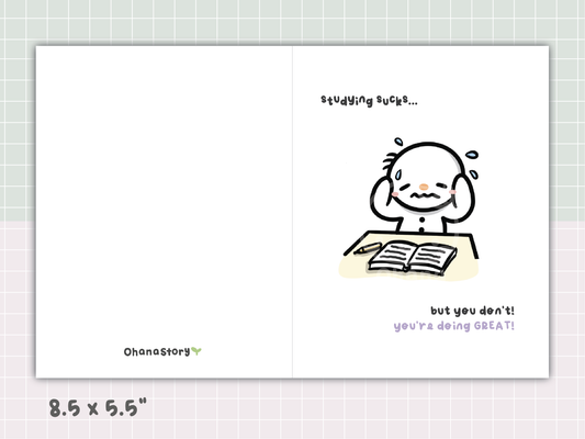 "Studying Sucks, But You Don't" Printable Greeting Card | Back to School Humour