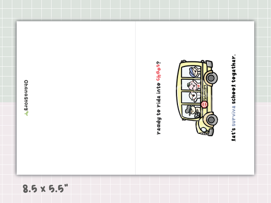 "Let's Survive The School Year Together" Printable Greeting Card | Back To School Humour