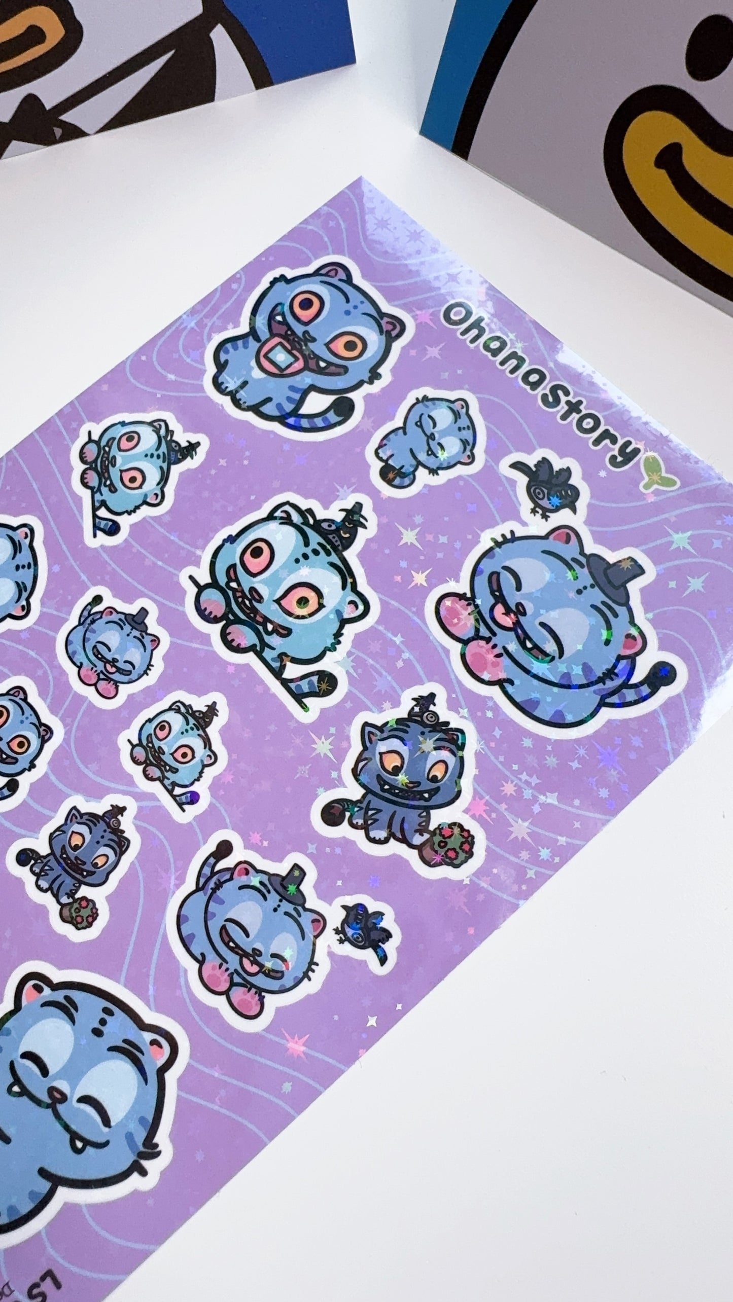 LS011 | Derpy Vinyl Sticker Sheet with Shiny Star Laminate | KDH