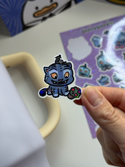 LS011 | Derpy Vinyl Sticker Sheet with Shiny Star Laminate | KDH