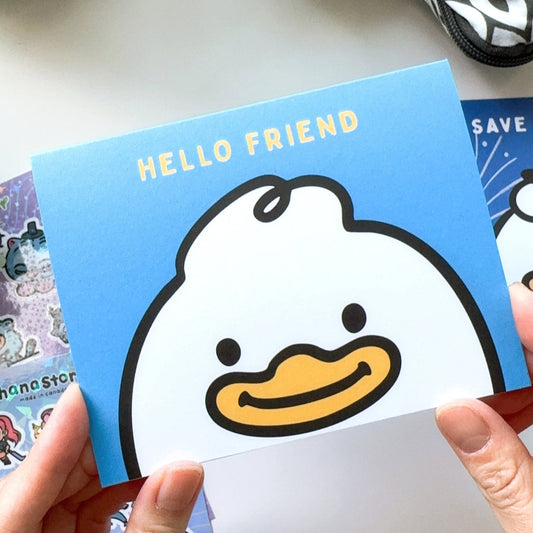"Hello Friend" Greeting Card | Lined Design Inside | KDH