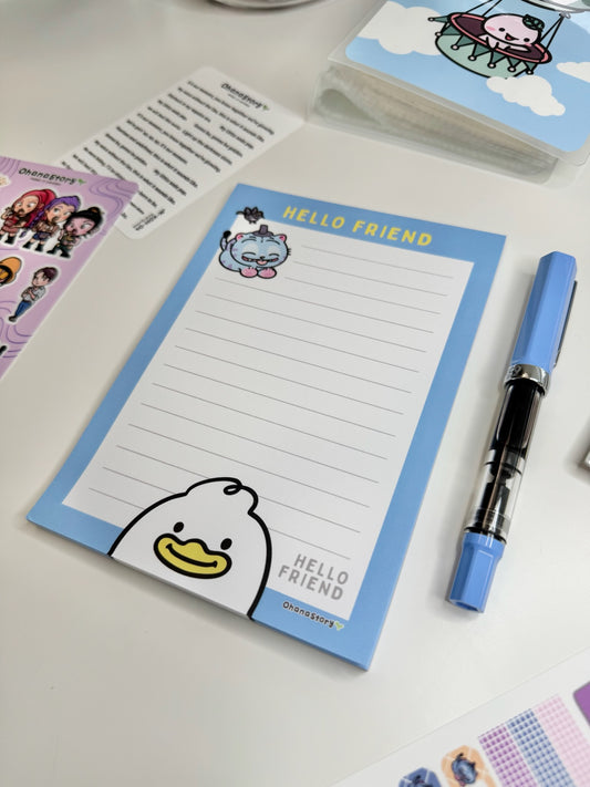 "Hello Friend" Tearaway Notepad - 5x7" | KDH