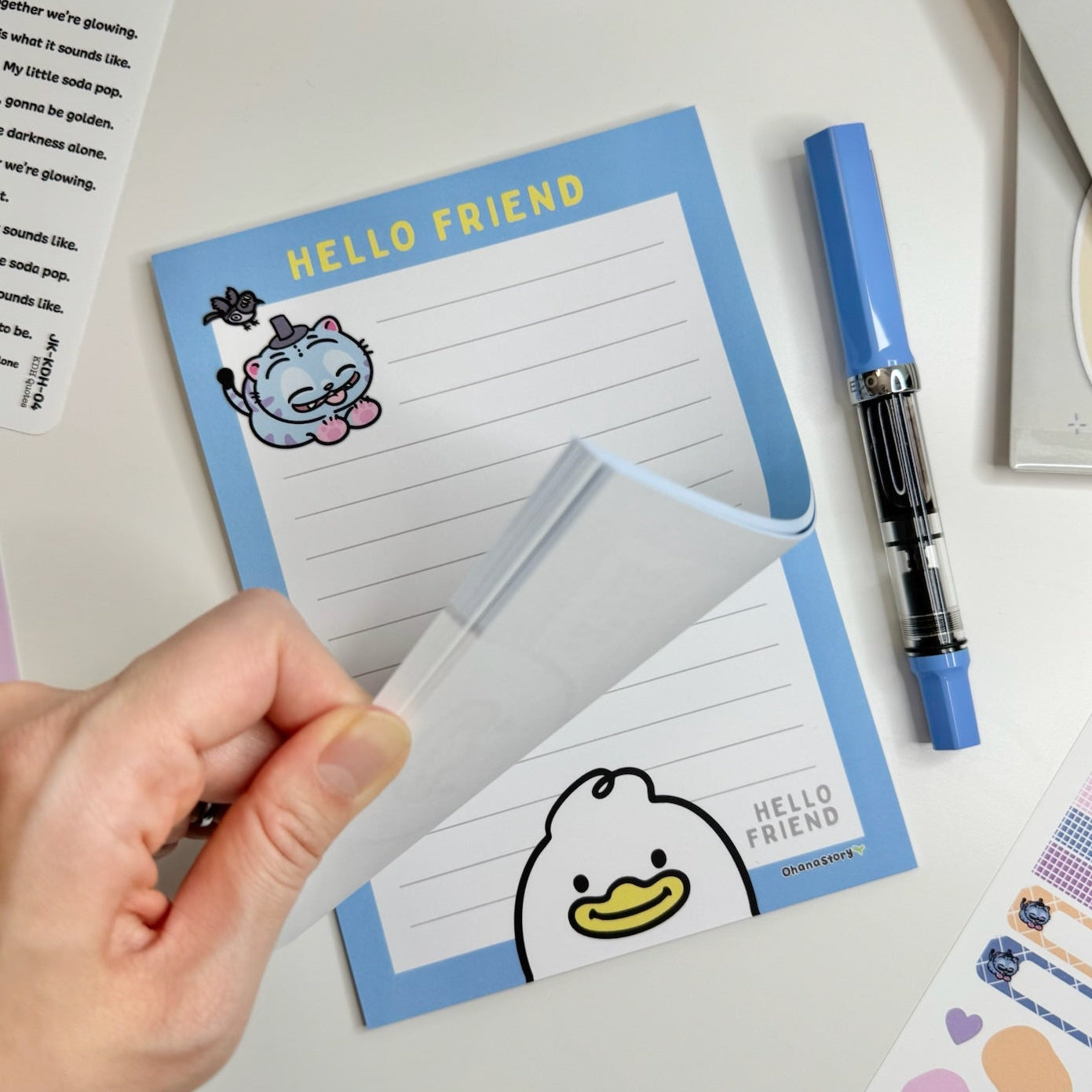 "Hello Friend" Tearaway Notepad - 5x7" | KDH