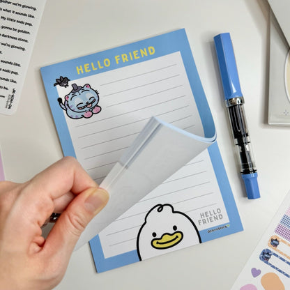 "Hello Friend" Tearaway Notepad - 5x7" | KDH