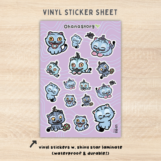 LS011 | Derpy Vinyl Sticker Sheet with Shiny Star Laminate | KDH