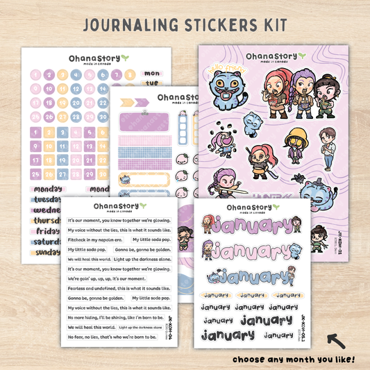 JK-KDH-All | KDH Journaling Stickers Kit