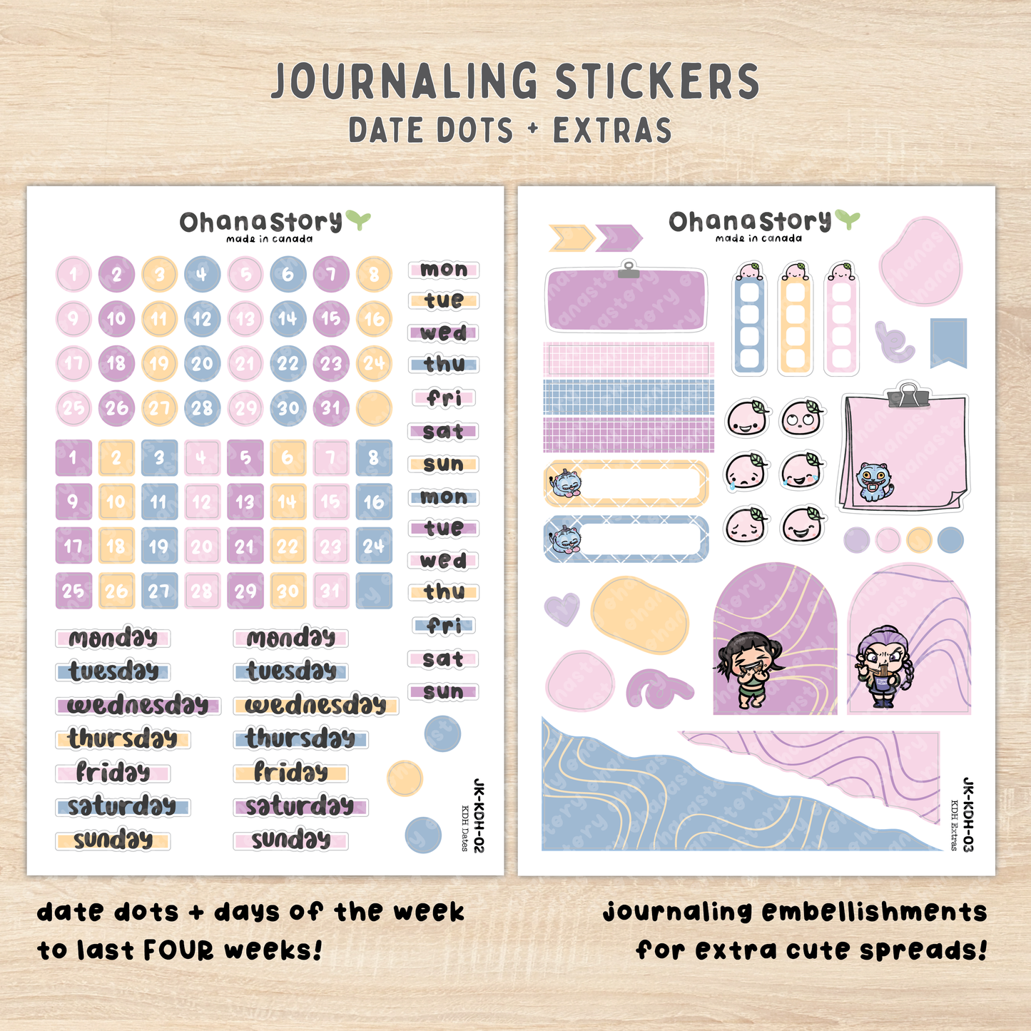 JK-KDH-All | KDH Journaling Stickers Kit