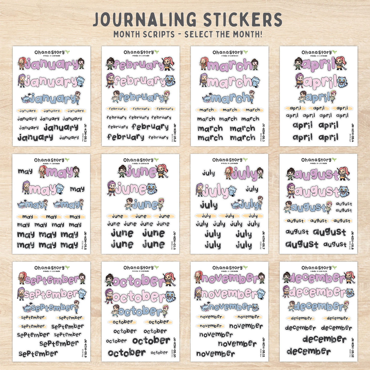 JK-KDH-All | KDH Journaling Stickers Kit