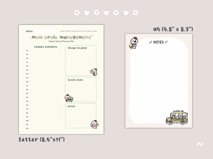 Back to School Digital Planning Notepads | A5 & US Letter | Digital Download