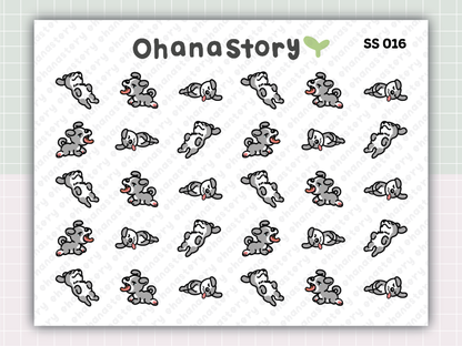 SS016 | Dog Tired Printable Icon Stickers