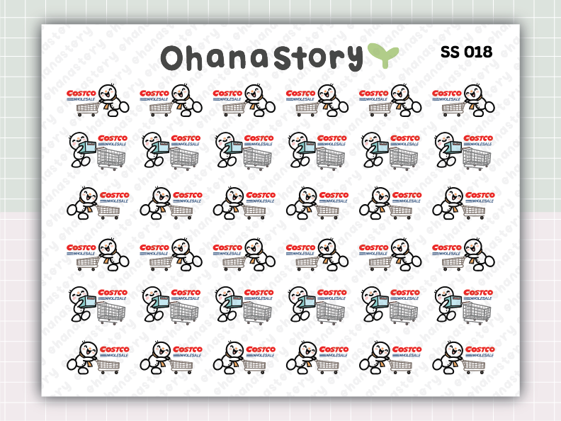 SS018 | Snomi at Costco Printable Icon Stickers