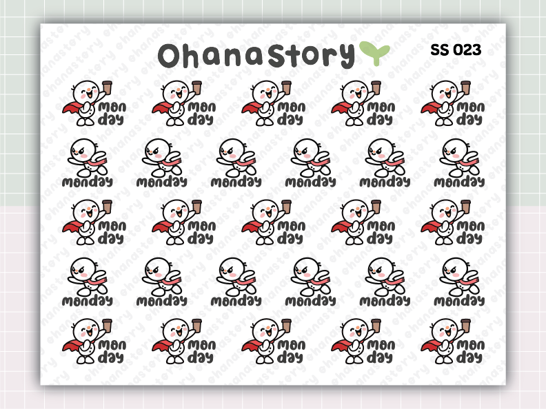 SS023 | Snomi Mon-Yay! Printable Icon Stickers