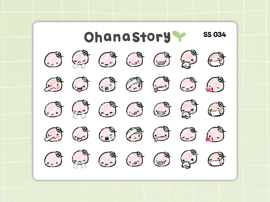 SS034 | Buji Emoji V1 Icon Stickers Sheet