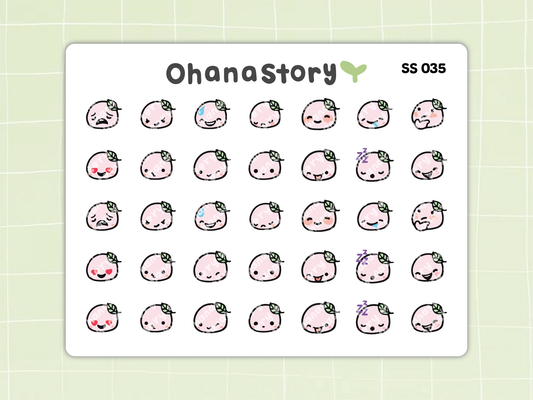 SS035 | Buji Emoji V2 Icon Stickers Sheet