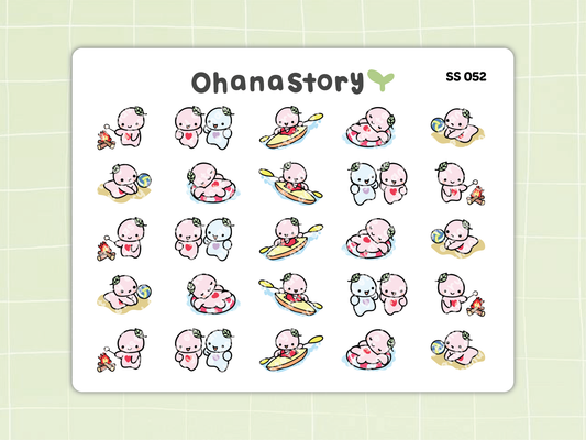 SS052 | Summer Activities Icon Stickers Sheet