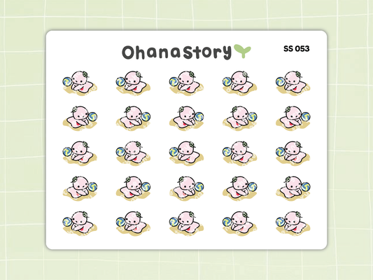 SS053 | Beach Volleyball Icon Stickers Sheet