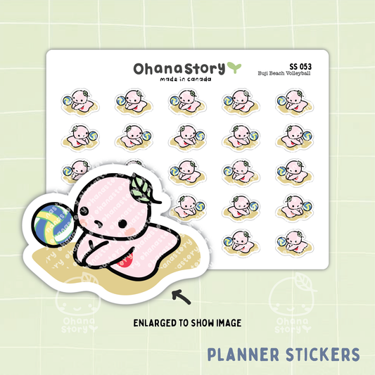 SS053 | Buji Beach Volleyball Icon Stickers Sheet